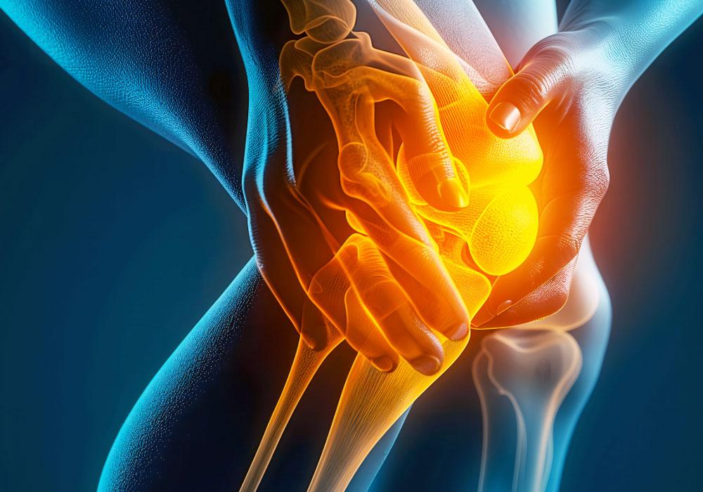 graphic showing knee pain